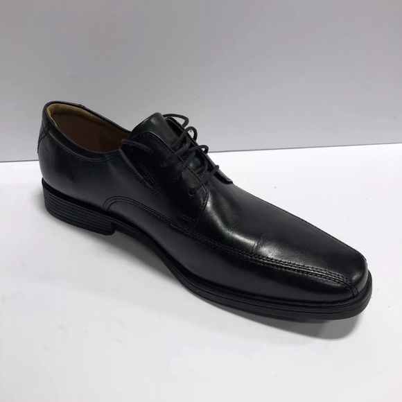 Clarks Mens Whiddon Pace Oxford Black Leather Size US10 M EU43